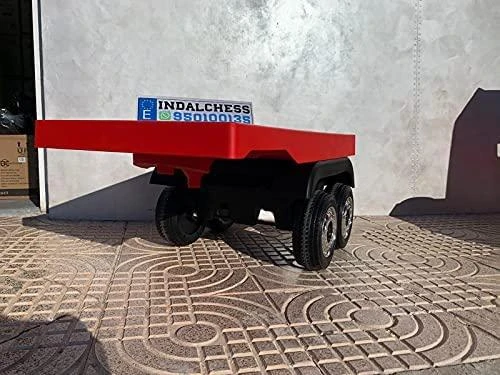 Lean Cars Raudona Mercedes Actros akumuliatorinė puspriekabė