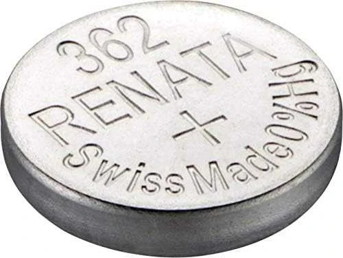 Baterija - Renata 362 Sidabro Oksidas 1.55V 2.1mm x 7.9mm 10 Vnt.