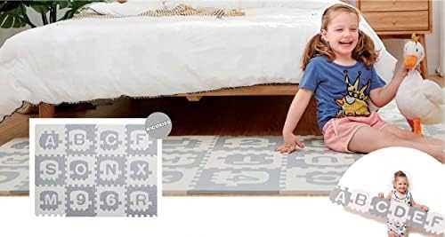 Ricokids Didelis putplasčio kilimėlis, dėlionė, traukinys, raidės, 36 vnt.
