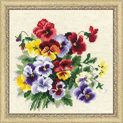 RIOLIS - Create It Yourself - Siuvinėjimo rinkinys „Našlaitės“ 1516 (20x20 cm)