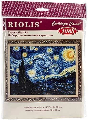 Riolis Siuvinejimo rinkinys Žvaigždėta naktis 40x30 cm