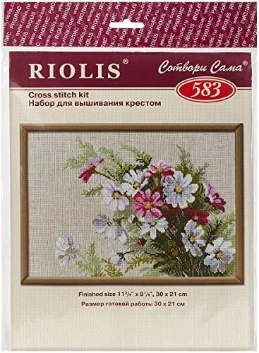 RIOLIS - Create It Yourself - Siuvinėjimo rinkinys „Kosmėjos“ 583 (30x21 cm)