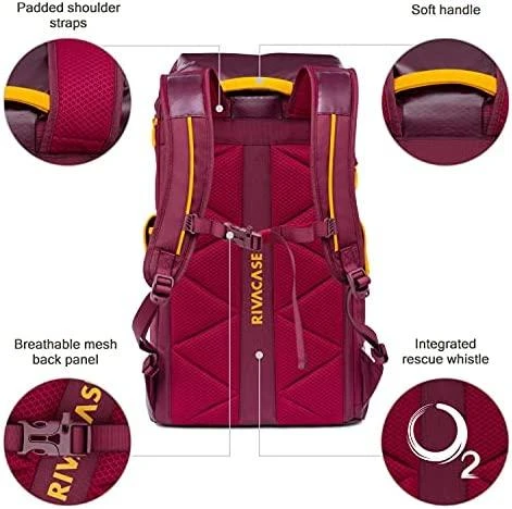 Rivacase Kensington Notebook Backpack 5361 Tinka iki 17.3 ", Backpack for laptop, Burgundy Raudona
