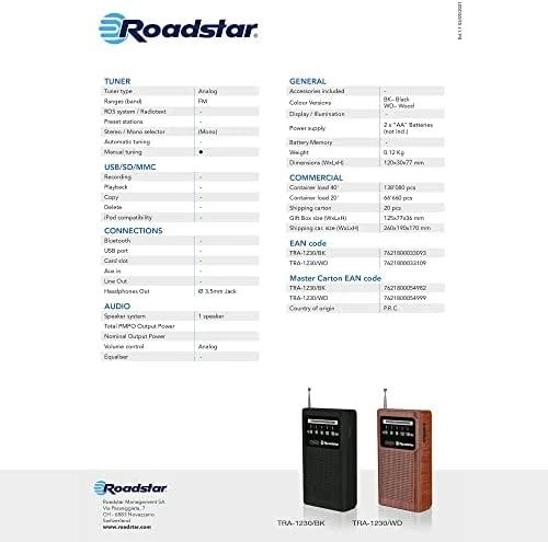 Radijėlė Roadstar TRA-1230BK