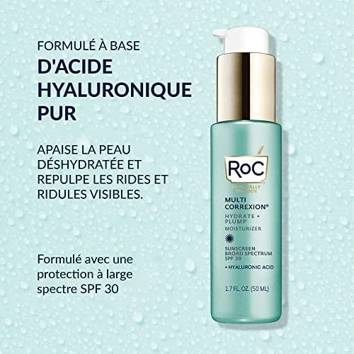 ROC Multi Correxion Hydrate & Plump Daily Moisturiser SPF 30 drėkinantis ir putlinantis veido kremas, 50 ml