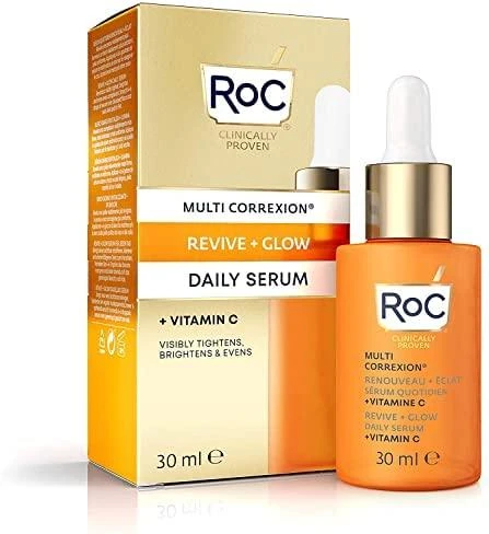 ROC Multi Correxion Revive & Glow Daily Serum spindesio suteikiantis serumas veidui, 30 ml