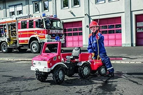 Rolly Toys „Roll Toys RollTrailer“ tanklaivio priekaba prie traktoriaus ugniagesių brigados 5L