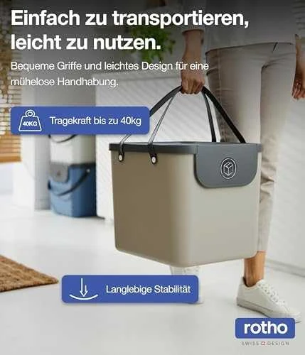 Atliekų Rūšiavimo Konteineris - Rotho ALBULA 25L Limoninė Žalia