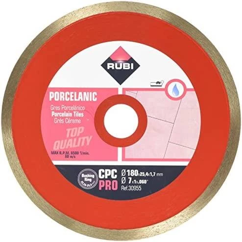 RUBI DIAMOND DISKAS CPC 180 x 25,4 mm PRO, SKIRTA PORCELININĖ GRAS