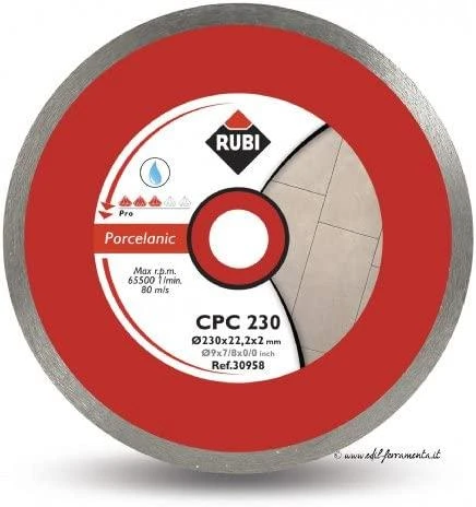RUBI DIAMOND DISKAS CPC 180 x 25,4 mm PRO, SKIRTA PORCELININĖ GRAS