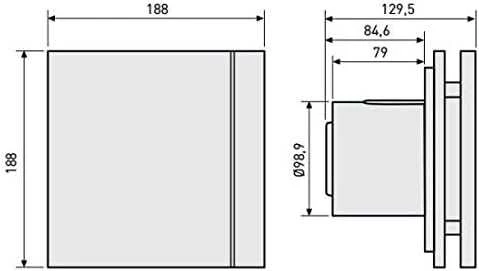 Thermex Venture SILENT 100 CHZ DESIGN vonios ventiliatorius – 3C 230V, 50HZ