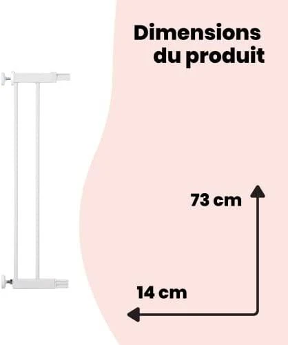 SAFETY 1ST apsauginės tvorelės pratęsimas Easy Close Metal plus Baltas 14 cm, 24204310