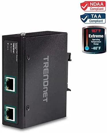 Šakotuvas TRENDnet Industrial Gbit PoE+ ilgintuvas 100m 802.3af/at