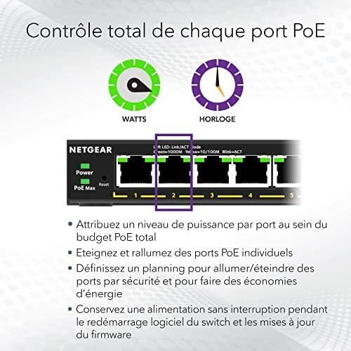 Šakotuvas NETGEAR MS108EUP Managed L2/L3 2.5G Ethernet (100/1000/2500) Power over Ethernet (PoE) Pilkas