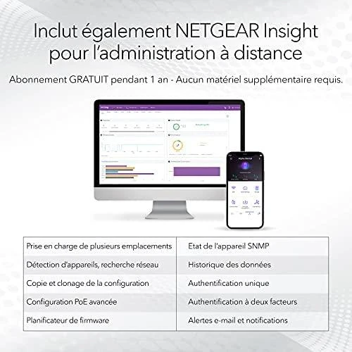 Šakotuvas „NETGEAR“ 8 prievadų daugiagigabitinis/10g eterneto išmanusis valdomasis „Pro“ komutatorius su 2 SFP+ prievadais (MS510TXM)