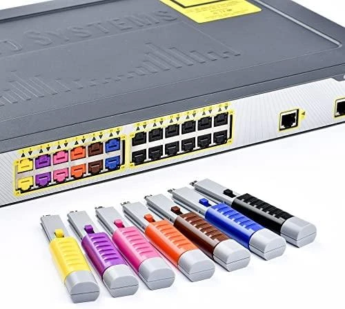 Šakotuvas Tinklo Priedas - SmartKeeper NL03PKOR 10 RJ45 Prievadų Blokatoriai su Raktu Oranžinė