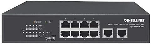 Šakotuvas Intellinet 561402 jungiklis Gigabit 8x RJ45 PoE+, 2x RJ45 Uplink
