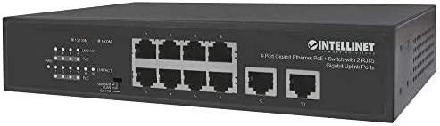 Šakotuvas Intellinet 561402 jungiklis Gigabit 8x RJ45 PoE+, 2x RJ45 Uplink