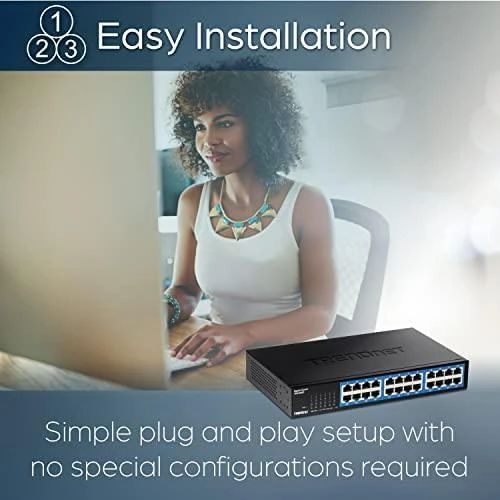 Šakotuvas Jungiklis TRENDnet 24-PORT GIGABIT DESKTOP SWITCH