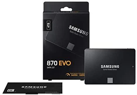 Samsung | SSD | 870 EVO | 4000 GB | SSD form factor 2.5" | Solid-state drive sąsaja SATA III | Skaitymo greitis 560 MB/s | Rašymo greitis 530 MB/s