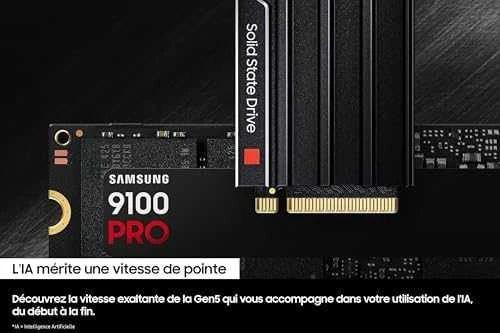 Samsung SSD | 9100 PRO With Heatsink | 8000 GB | SSD form factor M.2 2280 | Solid-state drive sąsaja PCIe 5.0 x4, NVMe 2.0 | Skaitymo greitis 14800 MB/s | Rašymo greitis 13400 MB/s