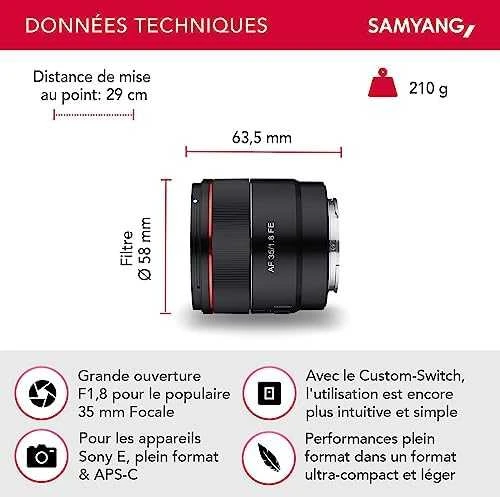 Objektyvas SAMYANG AF 35MM F/1.8 SONY FE