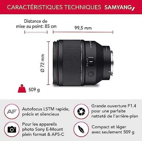 Objektyvas Samyang AF 85mm F/1.4 Sony FE II