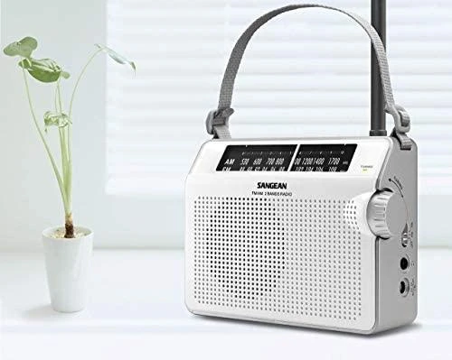 Retro radijas su dirželiu Sangean AM / FM baltas / PR-D6