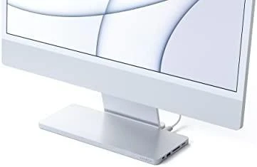 Satechi Slim Dock, skirtas iMac 24" USB-C (USB-C 10Gb, USBA-A 10Gb, 2x USB-A, mikro/SD kortelių skaitytuvas, NVMe SATA lizdas) (sidabrinė)