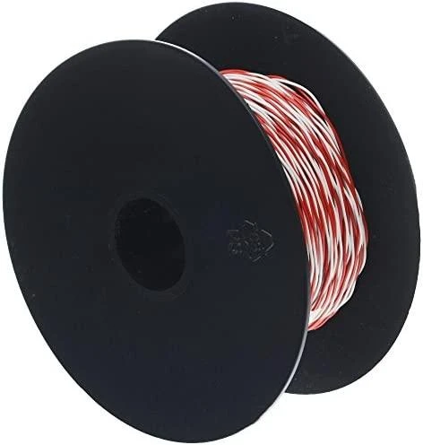 CobiNet Schaltdraht YV 2x0,5/0,9 baltas/raudona, 100 m