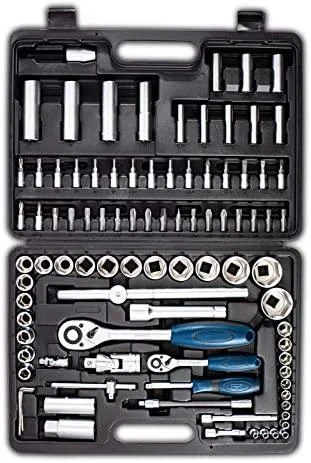 Rankinių įrankių rinkinys TB94 lagamine, 1/4"-1/2", 94 vnt., Scheppach