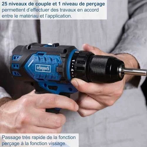 Akumuliatorinis suktuvas/gręžtuvas BC-DD60-X 20V, korpusas, Scheppach