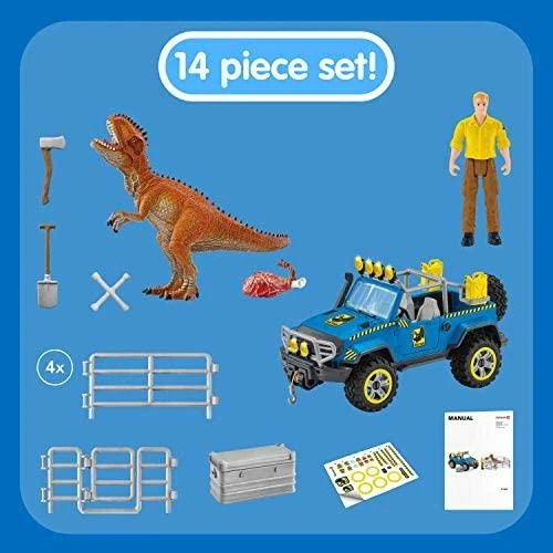 Schleich Figūrėlė su visureigiu ir dinozauru 41464
