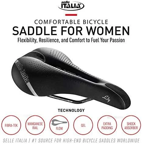 Selle Italia balnas PARDUODA ITALIA LADY GEL FLOW L (id atitikimas - L2) Mangane Tube 7, fiber-tek, 310g juoda (NAUJA)