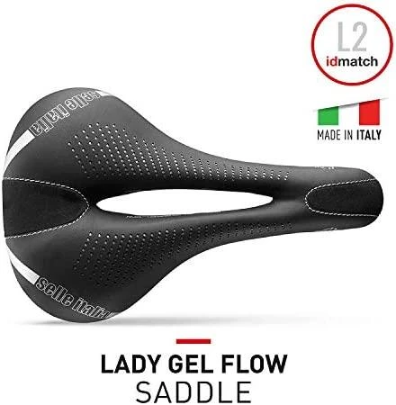 Selle Italia balnas PARDUODA ITALIA LADY GEL FLOW L (id atitikimas - L2) Mangane Tube 7, fiber-tek, 310g juoda (NAUJA)