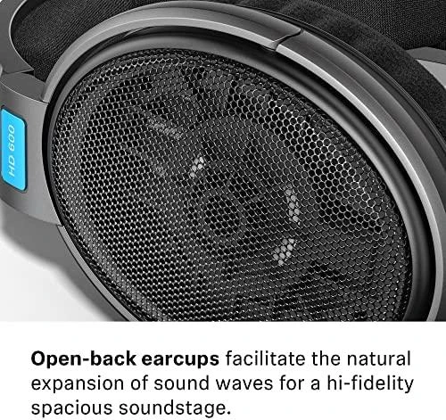 Sennheiser HD 600 Hi-Fi profesionalios audiofilinės ausinės, Juodos spalvos