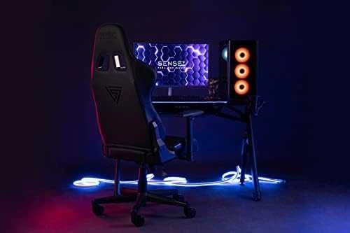 Žaidimų kėdė SENSE7 Spellcaster, Mėlyna (odinė)