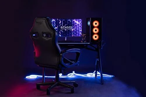 Žaidimų kėdė SENSE7 Knight, Pilka (odinė)