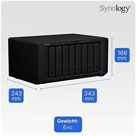 Serveris Synology Sinologija | Bokštas NAS | DS1821+ | Iki 8 HDD/SSD Hot-Swap | AMD Ryzen | „Ryzen V1500B Quad Core“ | Procesoriaus dažnis 2,2 GHz | 4 GB | DDR4