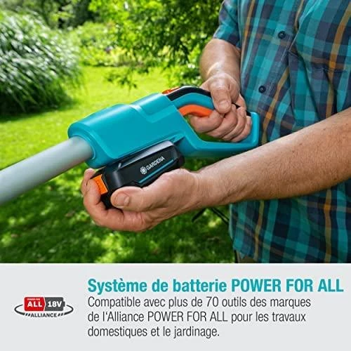 Akumuliatorinės teleskopinės gyvatvorių žirklės Gardena THS 42/18V P4A