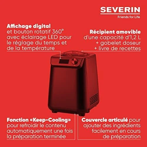 Severin EZ 7407 Kompaktiškas ledų ir jogurto gaminimo aparatas