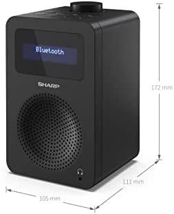 Sharp DR-430(BK) Digital Radio, FM/DAB/DAB+, Bluetooth 5.0, Midnight Juodas | Sharp | Digital Radio | DR-430(BK) | Bluetooth | Midnight Juodas