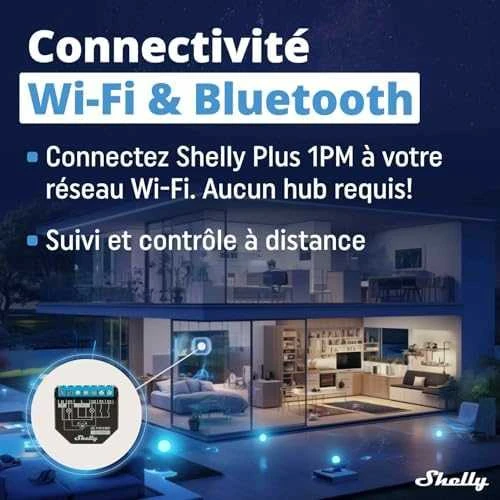 Shelly Plus 2PM 2x - 2 kanalų relė žaliuzių ir variklio valdymas su energijos matavimu Wifi Bluetooth