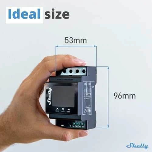 Shelly Pro 4PM 4 kanalų DIN bėgio relė jungiklis su Wi-Fi, LAN ir Bluetooth ryšiu