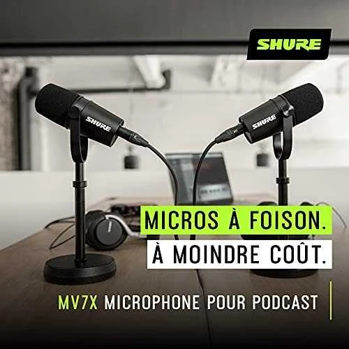 Shure MV7X Juodas studijinis mikrofonas