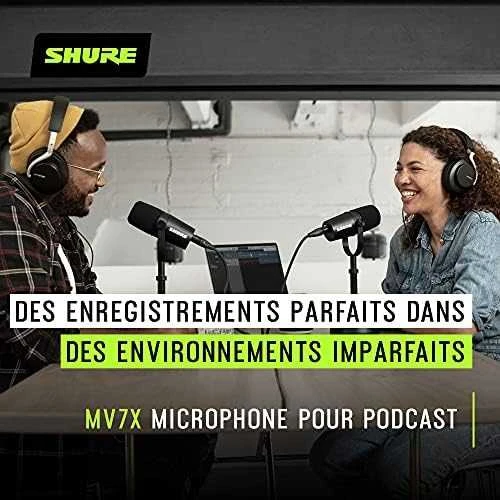 Shure MV7X Juodas studijinis mikrofonas