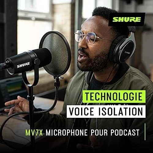 Shure MV7X Juodas studijinis mikrofonas