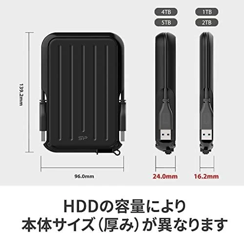 SILICON POWER COMPUTER & COMMUNICAT SILICON POWER Išorinis kietasis diskas HDD Armor A66 2.5" 1TB USB 3.2 IPX4 Juodas