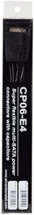 SilverStone SATA 15-pin - SATA 15-pin x4, 0.19m, Juodas (SSTCP06E4SATAIIAnschlusskabel)