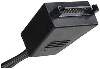 SilverStone SATA 15-pin - SATA 15-pin x4, 0.19m, Juodas (SSTCP06E4SATAIIAnschlusskabel)